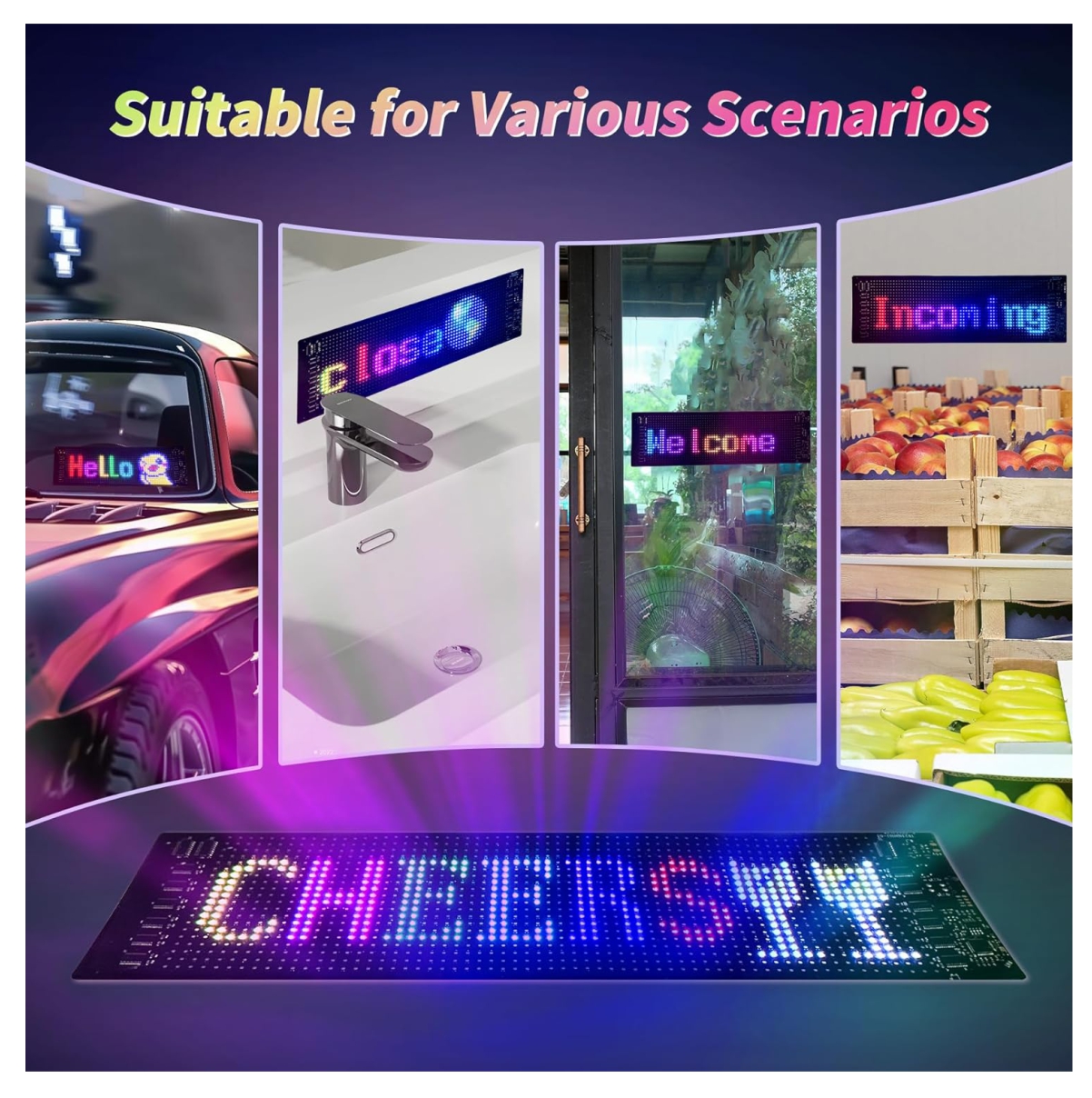 Miniatura 3 de Letrero LED Programable RGB Animación